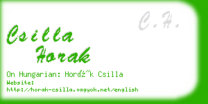 csilla horak business card